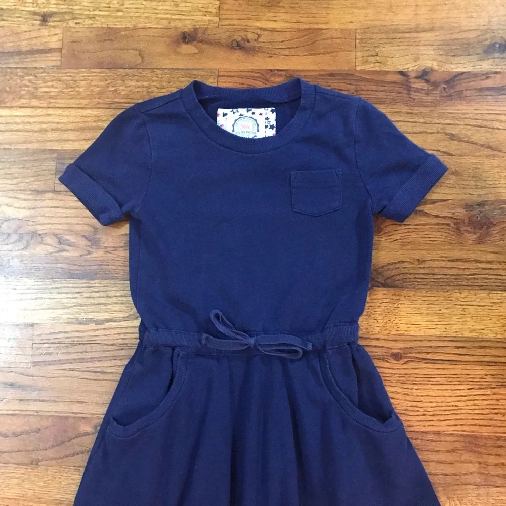 Girls Justice Navy Blue School Uniform Dress w/ Pockets 6 / 7 Small 60% Cotton 4